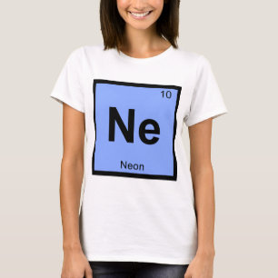 T-shirts Ne - Símbolo de Mesa Periódica de Química Neon