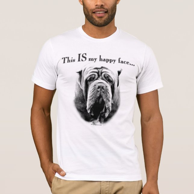 T-shirts Neapolitan Mastiff Face Feliz (Frente)