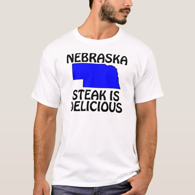 T-shirts Nebraska - Bife é Delicioso (Frente)