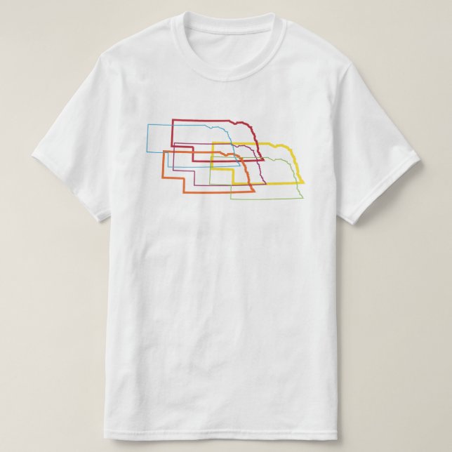 T-shirts nebraska pride blur (Frente do Design)