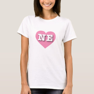 T-shirts Nebraska Solid Pink Heart - Big Love