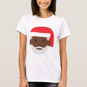 T-shirts negro santa claus emoji