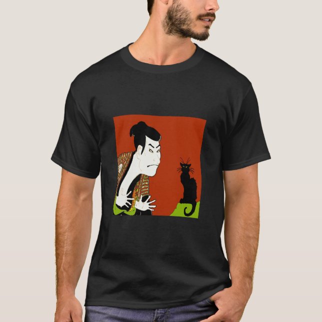 T-shirts Neko, Black Cat e Samurai (Frente)