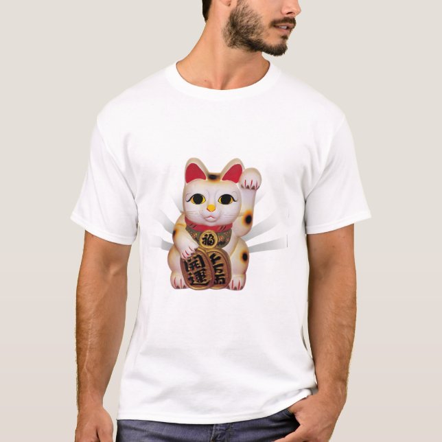 T-shirts Neko: Boa sorte Neko (Frente)