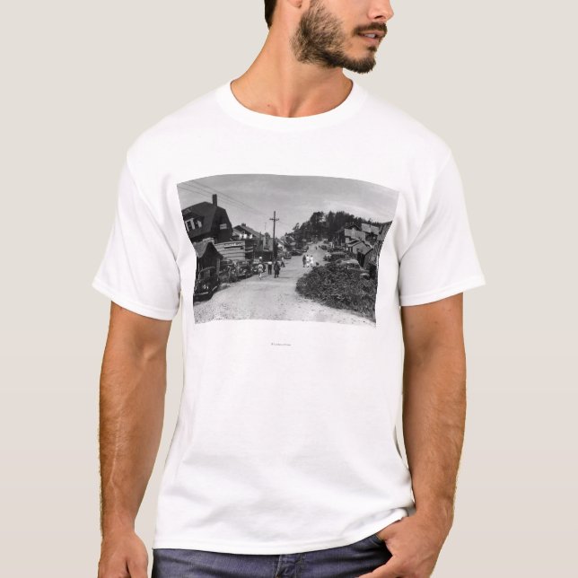 T-shirts Nelscott, casas de campo da parte dianteira de (Frente)