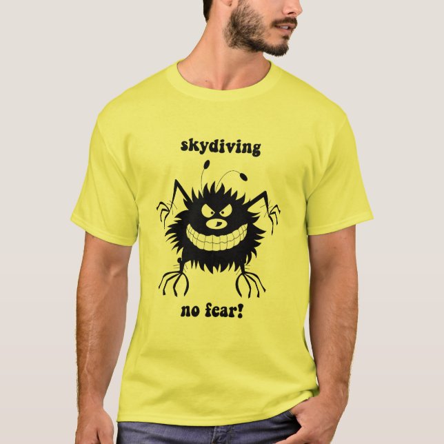 T-shirts nenhum medo que skydiving (Frente)
