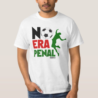 T-shirts Nenhum MX penal 2014 da era - futebol