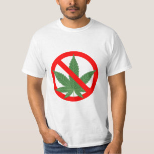 T-shirts Nenhuma marijuana proibe o cannabis