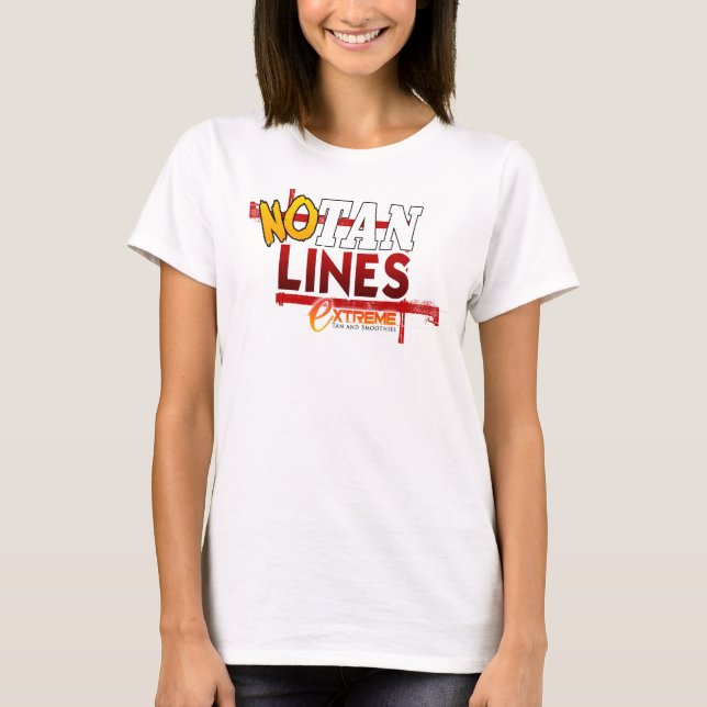 T-shirts Nenhumas linhas de Tan (Frente)