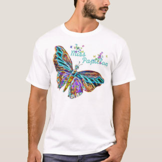 T-shirts NÉON do papillon da senhorita
