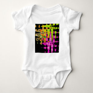 T-shirts Neon Glitch Abstrato Art Impressão