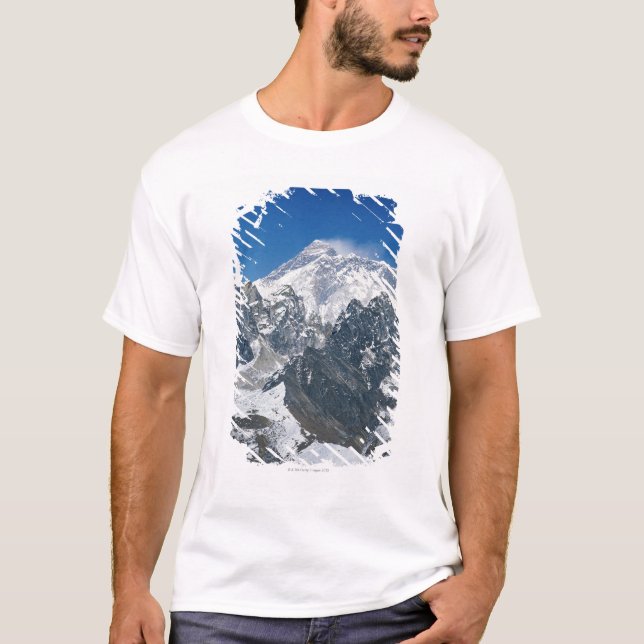 T-shirts Nepal, Himalayas, vista de Mt Everest de Gokyo (Frente)