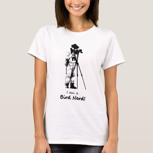 T-shirts Nerd do pássaro (Frente)