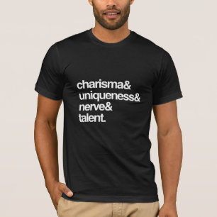 T-shirts Nervoso e Talento de exclusividade do carisma