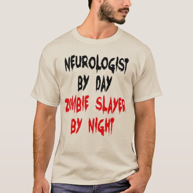T-shirts Neurologista Zombie Slayer (Frente)