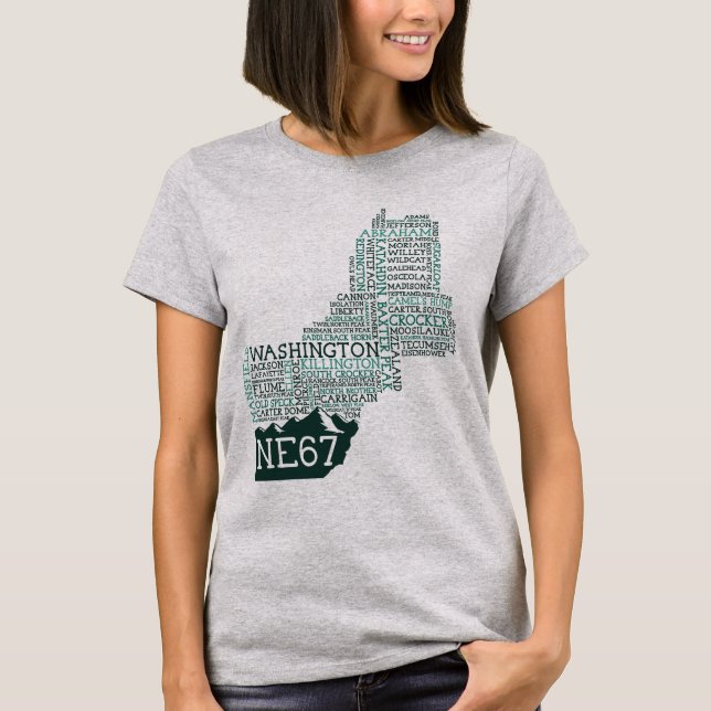 T-shirts New England 67 Camiseta-das-mulheres (Frente)