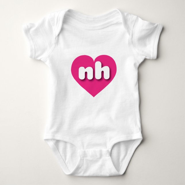 T-shirts New Hampshire hot pink Heart - Eu adoro (Frente)