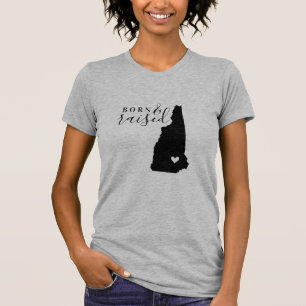 T-shirts New Hampshire Nascer and Raised State Tee