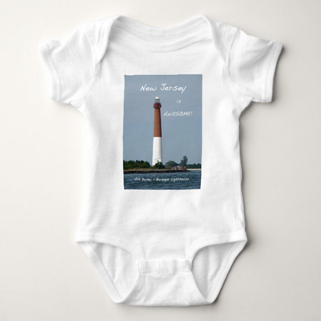T-shirts New-jersey é impressionante - farol de Barnegat (Frente)