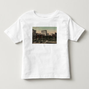 T-shirts New York, NY - opinião quadrada da união, carros