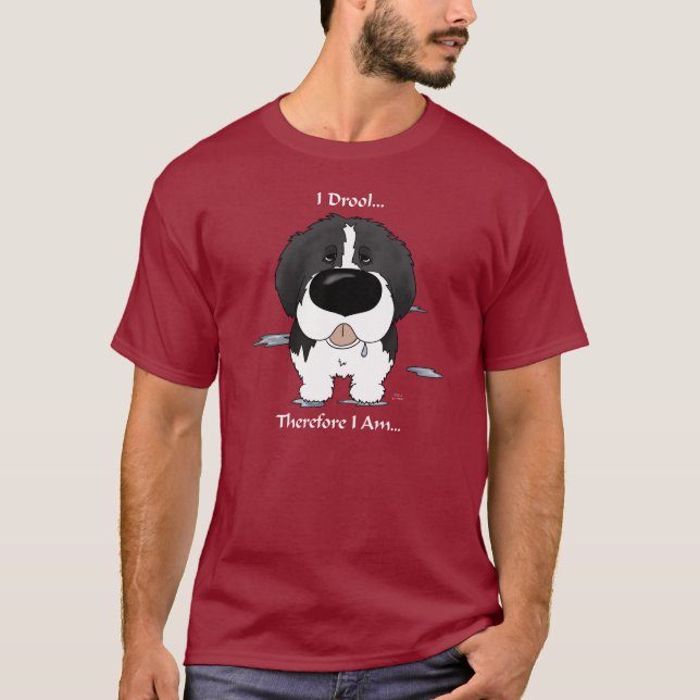 T-shirts Newfie (Landseer) - eu Drool (Frente)
