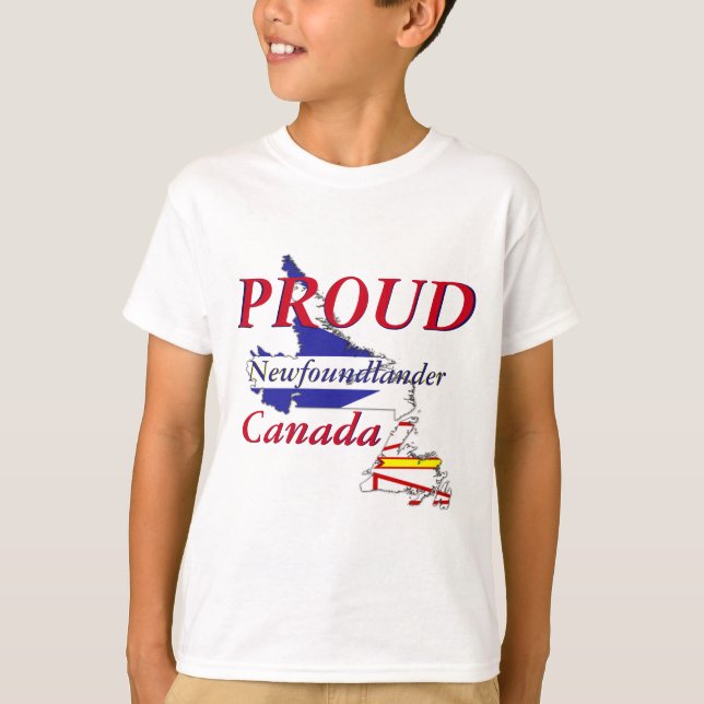 T-shirts Newfoundlander orgulhoso Terra Nova Canadá (Frente)