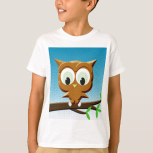 T-shirts Newsprint Cartoon Owl