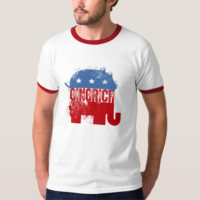 T-SHIRTS NEWT GINGRICH REPUBLICANO (Frente)