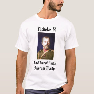 T-shirts Nicholas II, Nicholas II, último Tsar de RussiaSa…