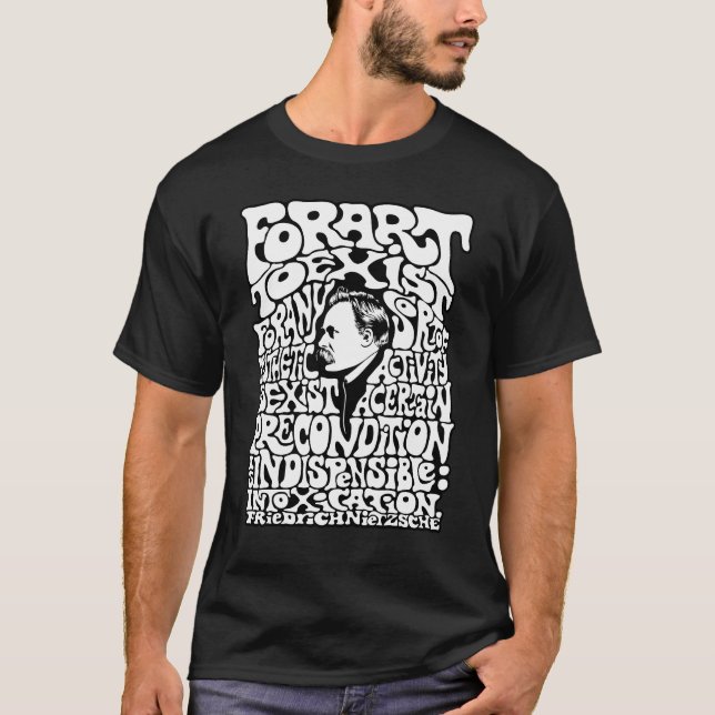 T-shirts Nietzsche - arte (Frente)