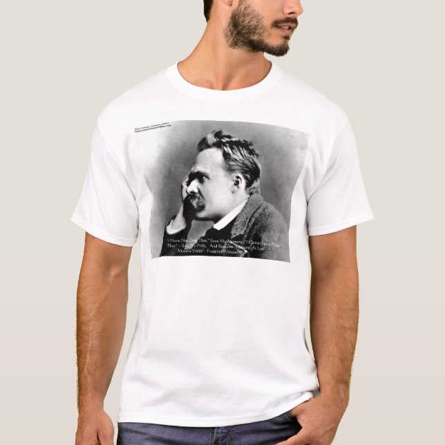 T-shirts Nietzsche "Orgulho Vs Memória" Wisdom Cote Ofertas (Frente)