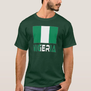 T-shirts Nigéria com a bandeira nigeriana