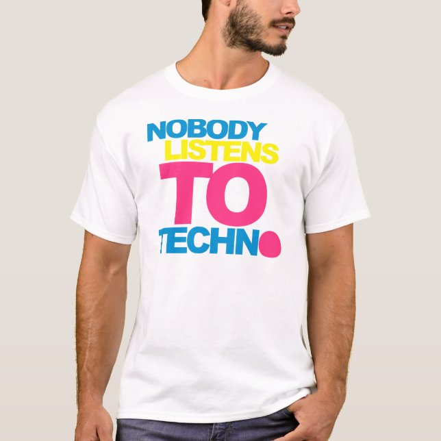 T-shirts Ninguém escuta Techno V2 (Frente)