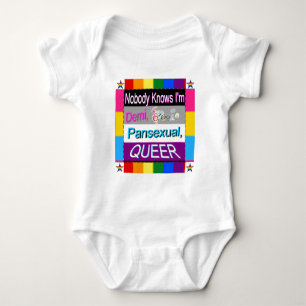T-shirts Ninguém sabe que sou Demi Sapio Pansexual QUEER