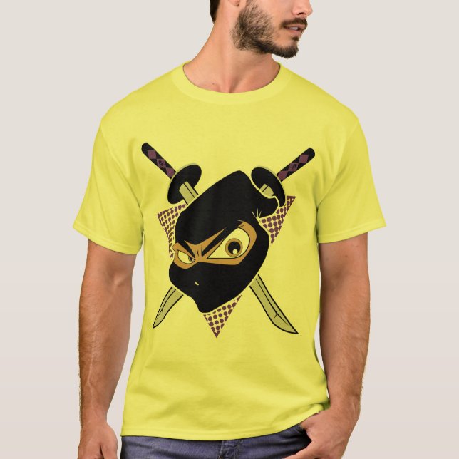 T-shirts Ninja Amarelo Poderoso (Frente)