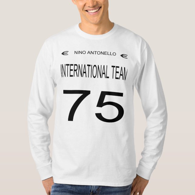 T-shirts Nino Antonello Euro International Team 75 Black (Frente)
