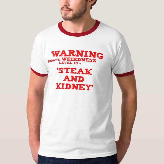 T-shirts Nível de hoje da estranheza (Frente)