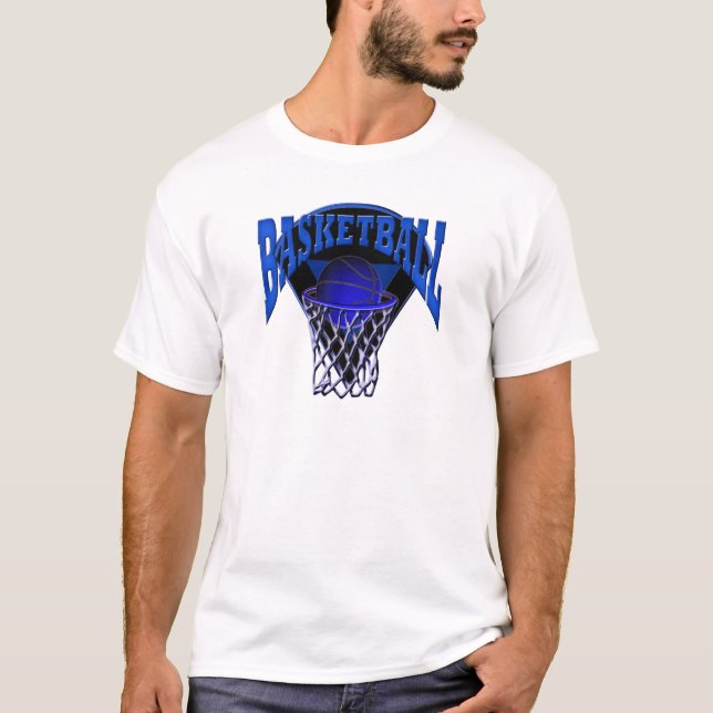 T-shirts No basquetebol e no encosto da aro (Frente)