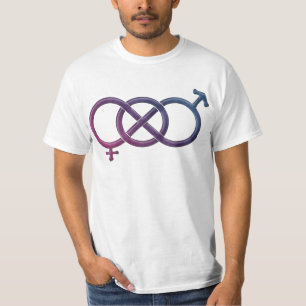 T-shirts Nó bissexual do género do orgulho