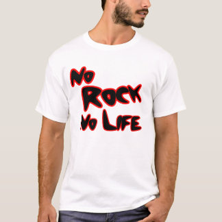 T-shirts No Rock No Life Classic Music Typography Message G