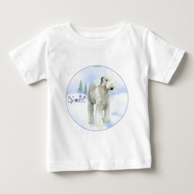 T-shirts Noel Bedlington Terrier (Frente)