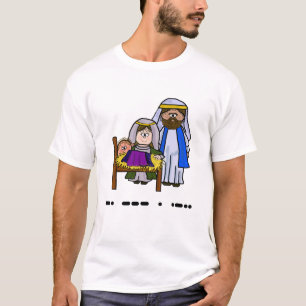 T-shirts Noel no Tshirt do código Morse + Cena do comedoir