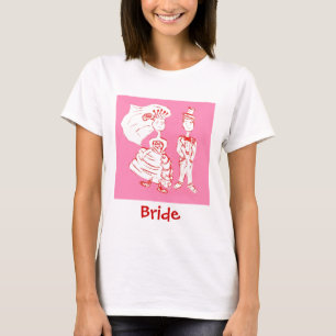 T-shirts Noiva e Pop de arte