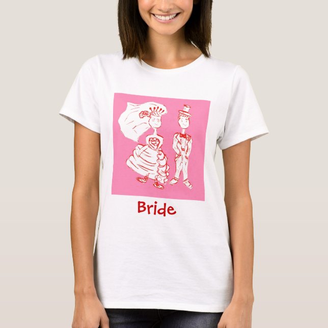 T-shirts Noiva e Pop de arte (Frente)