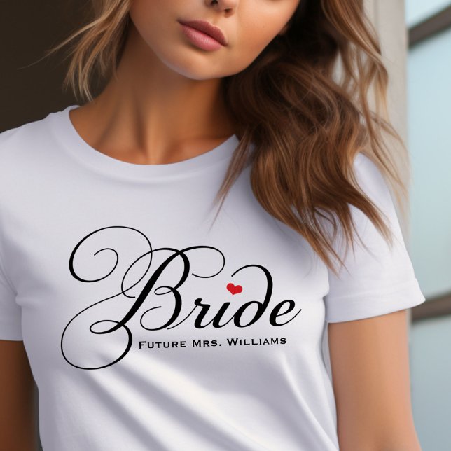 T-shirts Noiva Elegante Futura Sra. Branca Feminino (Criador carregado)