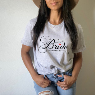 T-shirts Noiva Elegante Futura Sra Gray Feminino