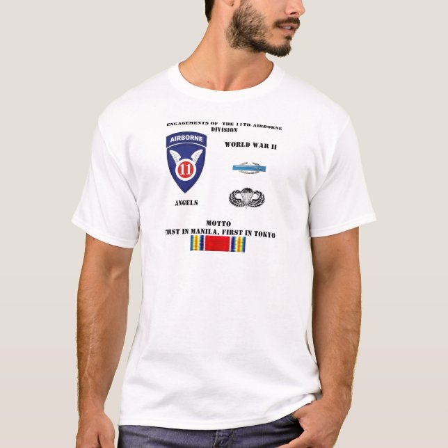 T-shirts Noivados da 11a divisão aerotransportada (Frente)