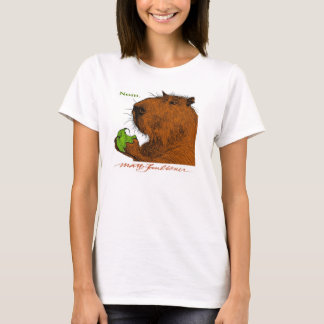 T-shirts "Nom." O T da mulher colorida do Capybara