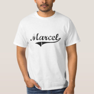 T-shirts Nome clássico do estilo de Marcel