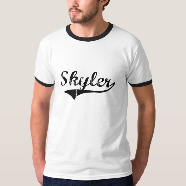 T-shirts Nome clássico do estilo de Skyler (Frente)